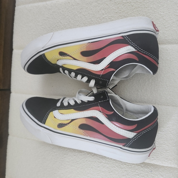 Vans Off The Wall Skateboard  Flames Suede Sneakers 500714 M 6  W 7.5 Skate Y2K - Picture 5 of 10